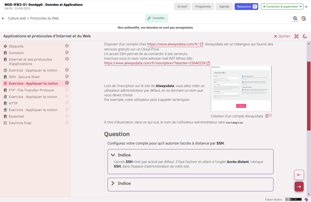 Activités asynchrones, sans solutions, en version SCORM