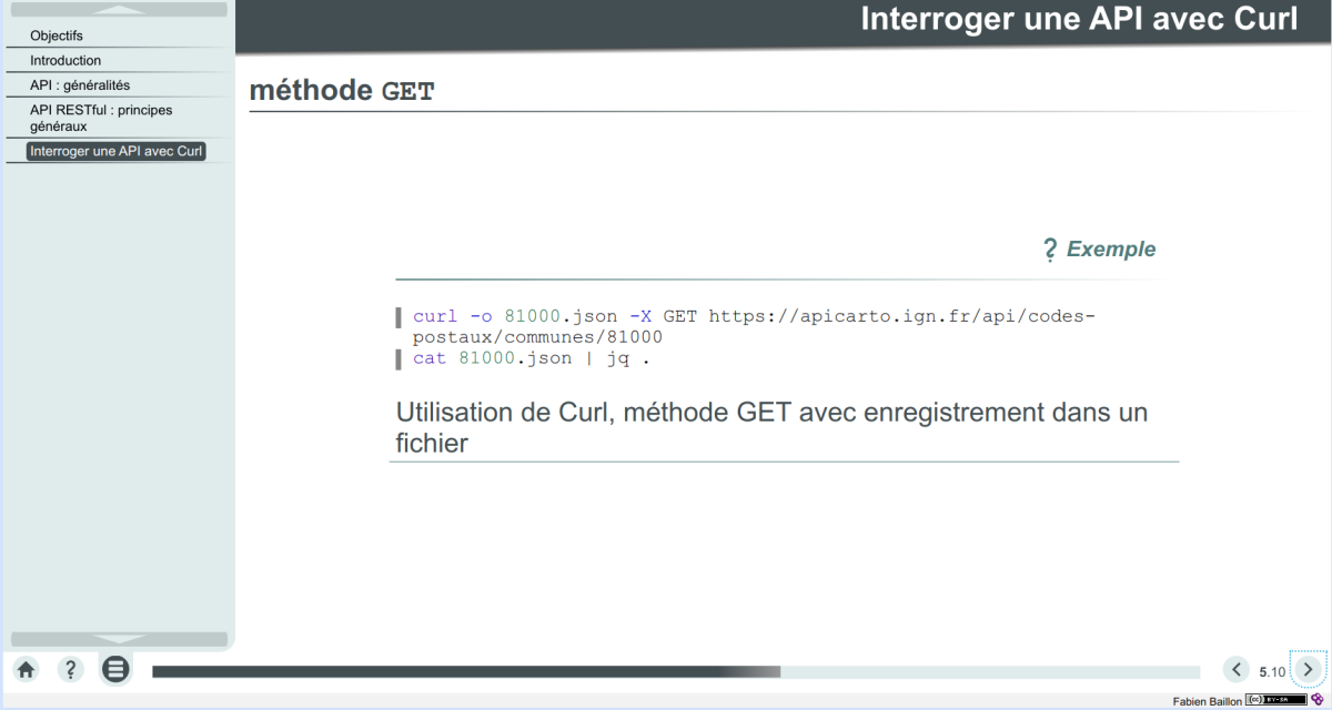 Supports de cours présentiels, en version diaporama