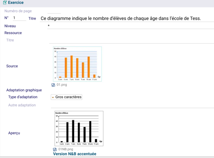 Adaptation d'une ressource